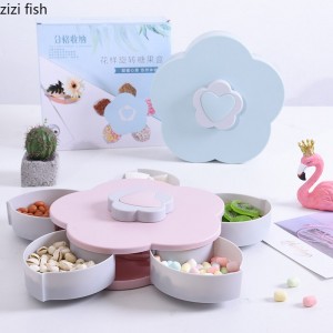 Creative Rotating Candy Box Plastic Petal Single Layer