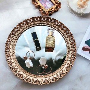 European Vintage Round Trays Decorative