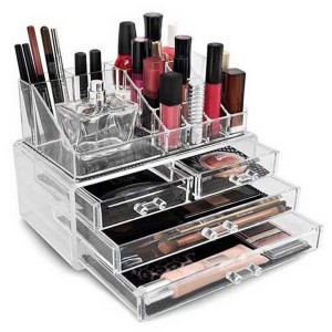 1 Pc Acrylic Cosmetic Jewelry Organizer with Drawers