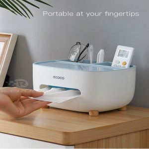 Tissue Storage Box Multifunctional Sundries Storage Ontainer Stationery Organizer Box for Home Office