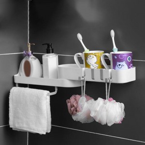 Self-adhesive Kitchen Bathroom Organizer  Shower Holder Shelf Basket Bath Corner Storage Rack
