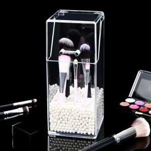 Transparent Pearl Acrylic Makeup Cosmetic Brush Organizer