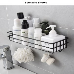 Wall Mounted Bathroom Shelf Shower Hanging Basket Shampoo Holder