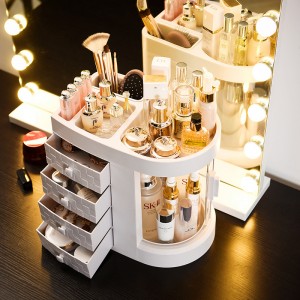 Desktop Organizer Transparent Storage Box Makeup Organizer Clear Cosmetic Drawer Beauty Box