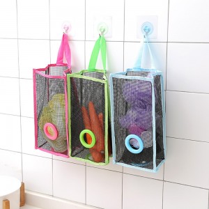 Wall Mount Hanging Garbage Bag Organizer Dispenser