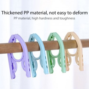 Multi Fold Travel Hanger, Portable Outdoor Non-Slip Hanger For Clothes