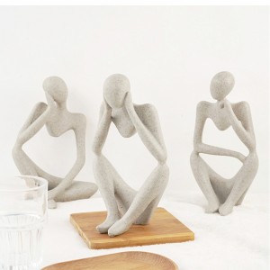 European Thinking Figurine Resin Sculpture Statue For Decor