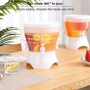 New 3-In-1 Drink Dispenser 5.5 Capacity Water Jug With Bucket Cold Drink Storage Container For Kitchen Refrigerator
