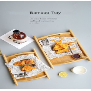 3 Pcs Set Wood Serving Tray For Kitchen