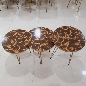 Set of 3 Flowers Desine Round Table