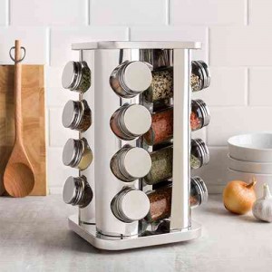 16pcs Square Shape Stainless Steel Spice Rack