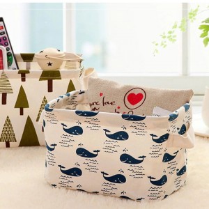Printed Organising Storage Bin Basket Laundry Box