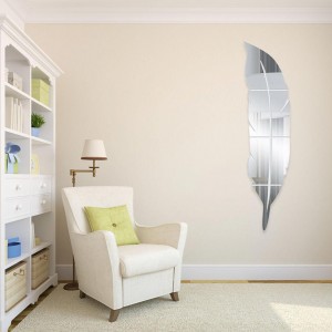 Acrylic leaf mirror for wall decor