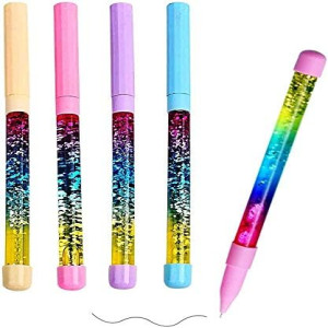 Floating Glitter Pens -  Colorful Rainbow Fine Point Pen for Home & Office