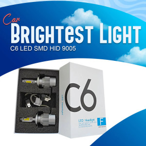 Car Brightest Light C6 Pro LED SMD HID For Head Lights Headlamps | Car Front Light - H4 - Headlamps | Car Front Light - H4