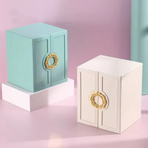 Exquisite Jewelry Storage Box, Large Capacity Organizer for Earrings, Rings, Necklaces, Bracelets, Handmade with Exquisite