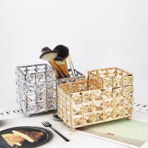 European Creative Crystal Makeup Brush Holder
