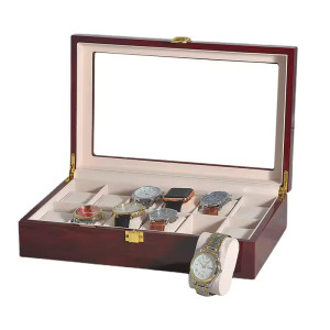 8/10/12 Grid Wooden Watch Organizer