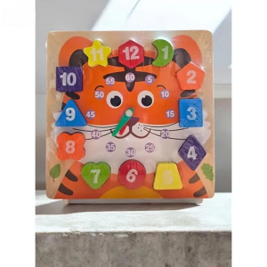 Wooden Clock Puzzle for Kids Fun & Educational Time-Telling Game