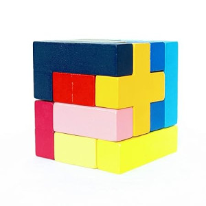 Cube of Hundred Change Block 3D Wooden Puzzle for Kids