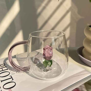 Premium 3D Transparent Heat Resistant Glass Cup - Ideal for Hot Beverages
