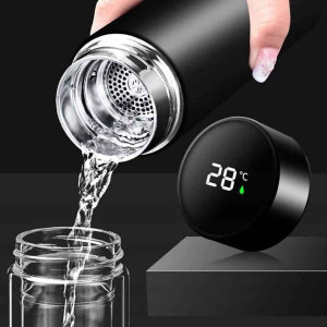 Smart LED Display Water Bottle | Stainless Steel Travel Mug with Trigger-Action Technology