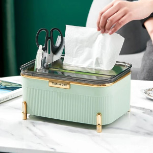 3-in-1 Multifunctional Desktop Tissue Box: Organize & Elevate Your Space