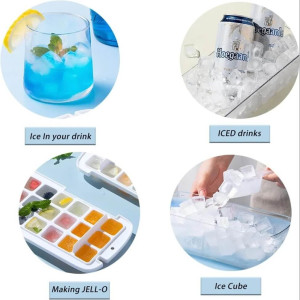 Silicone Ice Cube Mold with Storage Box – Easy Release & Freezer Safe