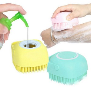 Silicone Body Scrub Sponges with Soap Dispenser Bath Brush