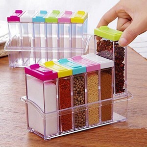 Spice Shaker Jar with Tray 6 Pcs set