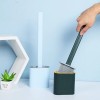 Flexible Silicone Toilet Brush Wall Mounted