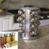 16 Bottles Round Shape Stainless Steel Revolving Spice Rack