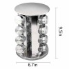 16 Bottles Round Shape Stainless Steel Revolving Spice Rack