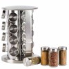 16 Bottles Round Shape Stainless Steel Revolving Spice Rack