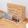 1pc Kitchen Shelf Pan Rack Cutting Board Holder Storage Pot Lid Organizer Stands Tapas Cover Stand Iron Dish Rack