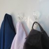 Transparent Double Hooks Hanger Self-Adhesive (Pack of 4)