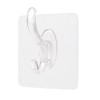 Transparent Double Hooks Hanger Self-Adhesive (Pack of 4)