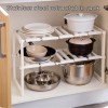Expandable Adjustable Under Sink Shelf Storage Shelf for Kitchen Bathroom Rack Space Saving