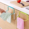 Pack of 2 Multi-purpose Kitchen Cabinet Door Back Towel Holder Plastic Hanger Rack