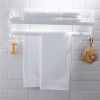 Bathroom Towel Foldable Wall Mounted  Rack Holder With Hooks