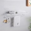 Bathroom Towel Foldable Wall Mounted  Rack Holder With Hooks