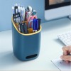 Multi-function Plastic PP Desk Pen Pencil Makeup Stationery Storage Box Organizer