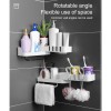 Self-adhesive Kitchen Bathroom Organizer  Shower Holder Shelf Basket Bath Corner Storage Rack