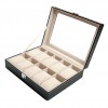 10-Slot Watch Box with Removable Watch Pillow