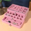 Acrylic Organizers Velvet Three-Layer Jewellery Storage Box Earring Rings Necklace Large Space Jewellery Box