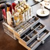 Acrylic Organizers Velvet Three-Layer Jewellery Storage Box Earring Rings Necklace Large Space Jewellery Box