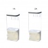 1L/1.5L Cereal Dispenser Plastic Clear Wall Mounted Divided Rice Storage Organizer for Home Kitchen