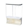 Wall Mounted Dry Food Dispenser Whole Grains Rice Bucket Large 1/2-Grid Storage