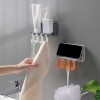 Multifunctional Bathroom Rack Hook Foldable Adhesive Storage Rack