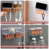 Multifunctional Bathroom Rack Hook Foldable Adhesive Storage Rack